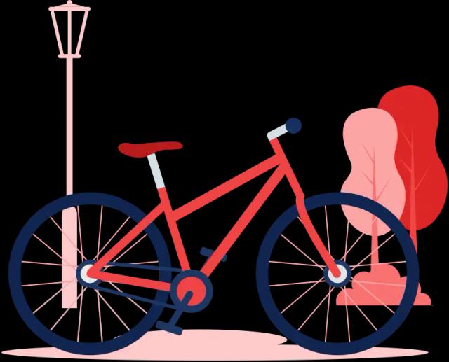 Illustration of a bicycle